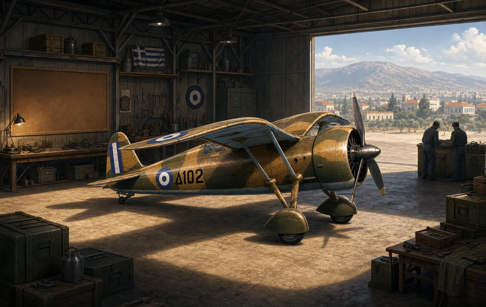 The hangar at Elefsina